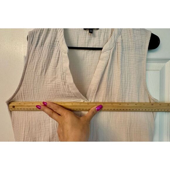 DREW Josephine Tiered Button Up Tank Gauze Lightweight Dress Women's M - Picture 9 of 10